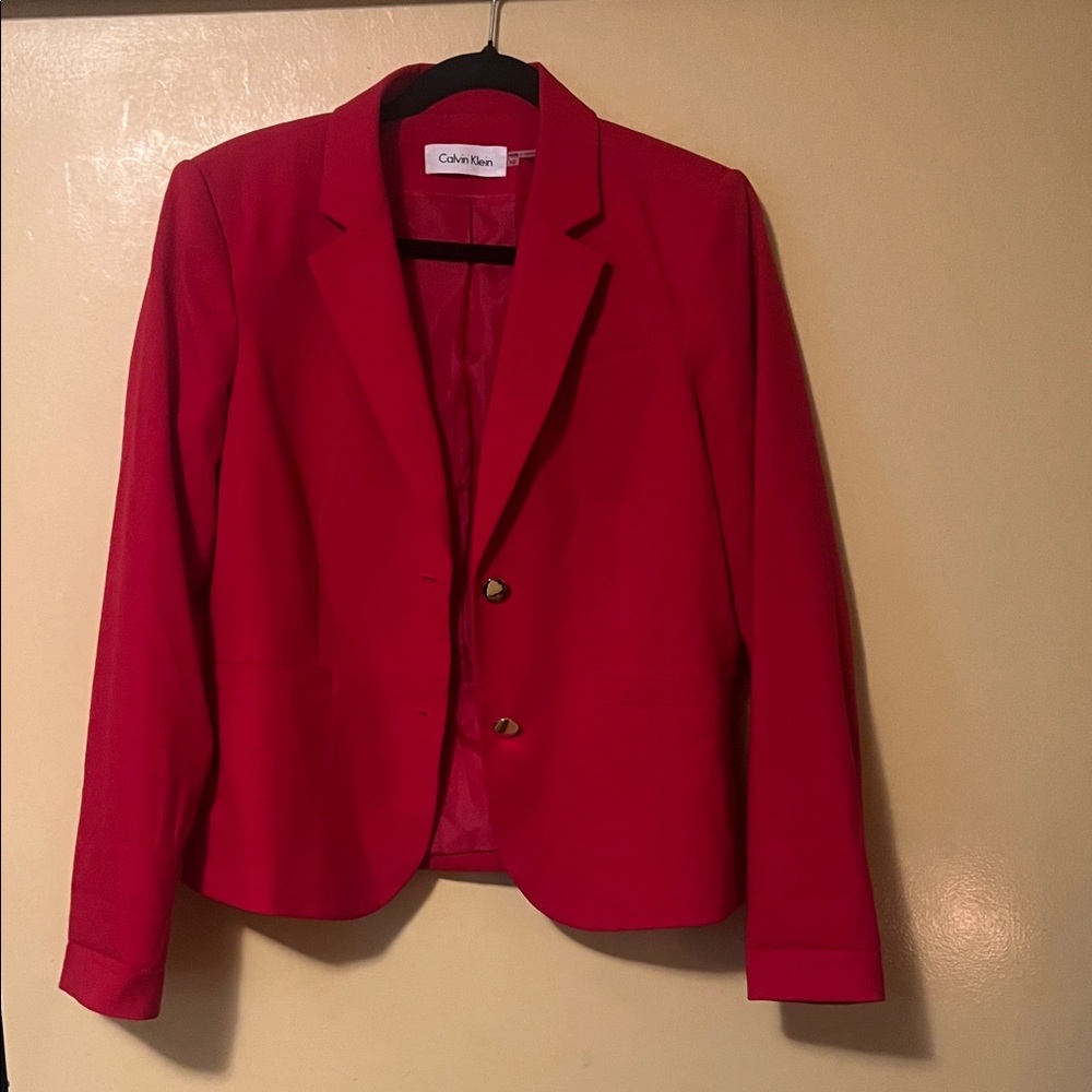 Calvin Klein Vibrant Red Women's Blazer